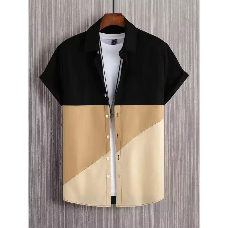 Island Patchwork Button Shirt