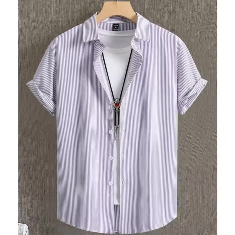 Summer Casual Oversized Stripe Shirt