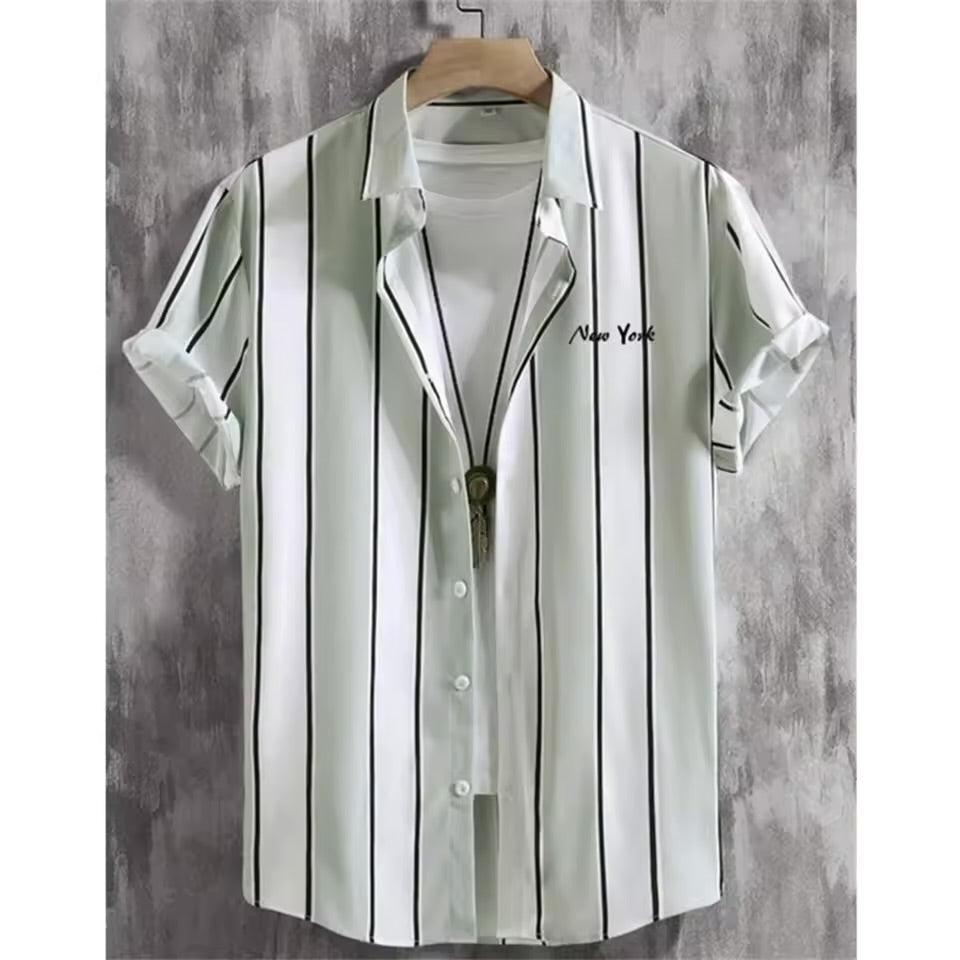 Coastal Stripe Summer Casual Shirt