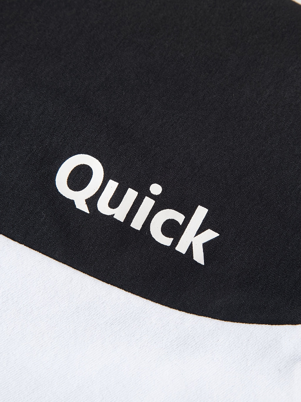 Men's & Women's Long Sleeve T-Shirt/Sweatshirt Hybrid - Loose Fit Patchwork Collar & Hem Design, White & Grey Casual Round Neck Blouse, Unisex Spring/Fall Layering Top, Tshirt For Men, Shirts For Men, Tshirts For Men, Mens T