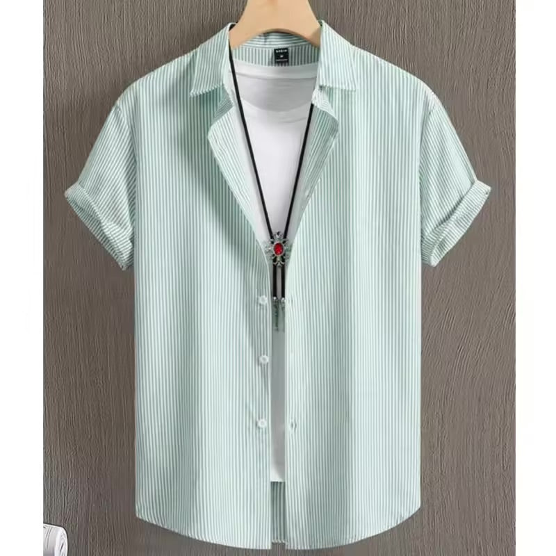 Summer Casual Oversized Stripe Shirt