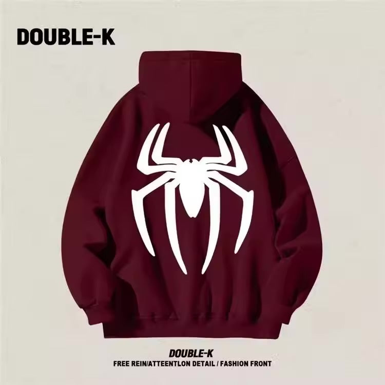 Retro Spider Casual Hooded Sweatshirt