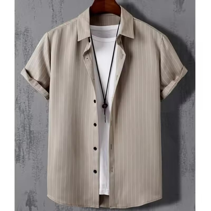 Summer Casual Oversized Stripe Shirt