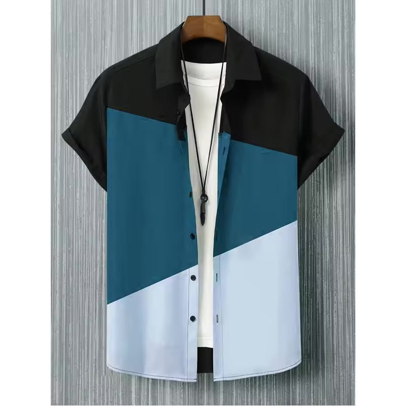 Island Patchwork Button Shirt