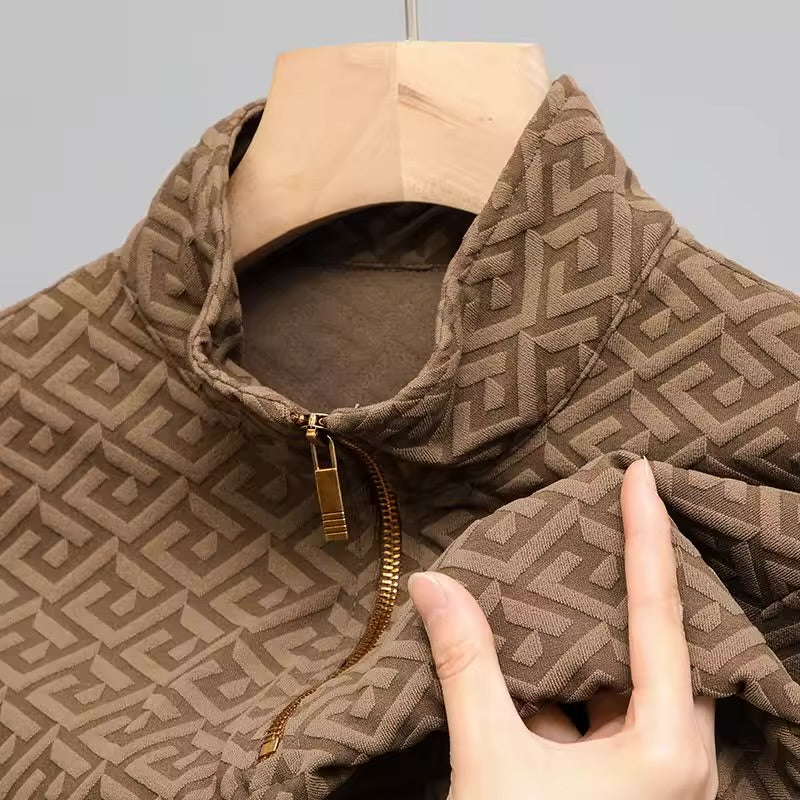 Cozy Geometric Knit Pullover Everyday