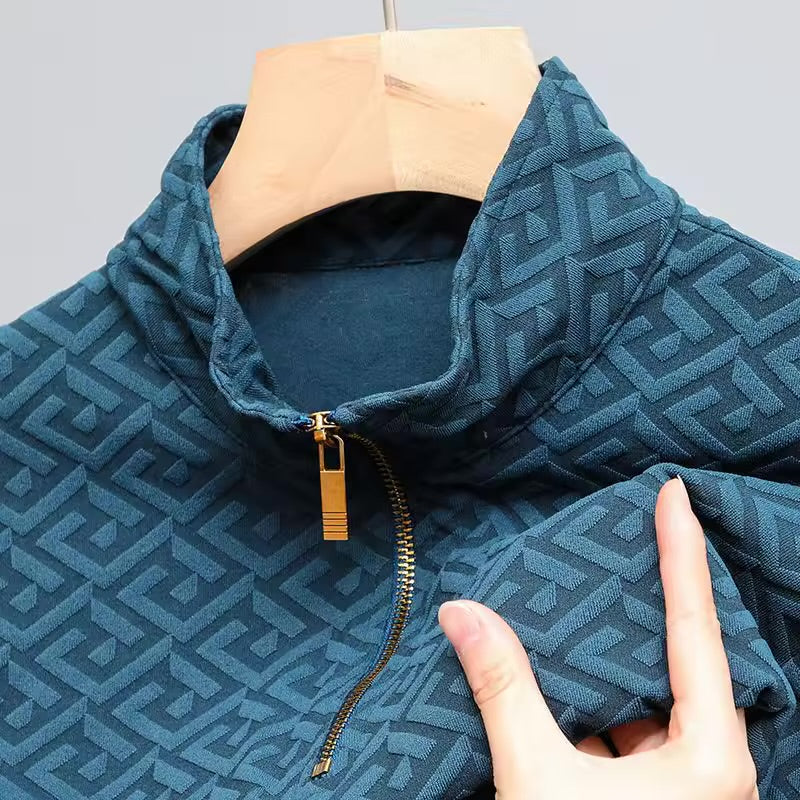 Cozy Geometric Knit Pullover Everyday