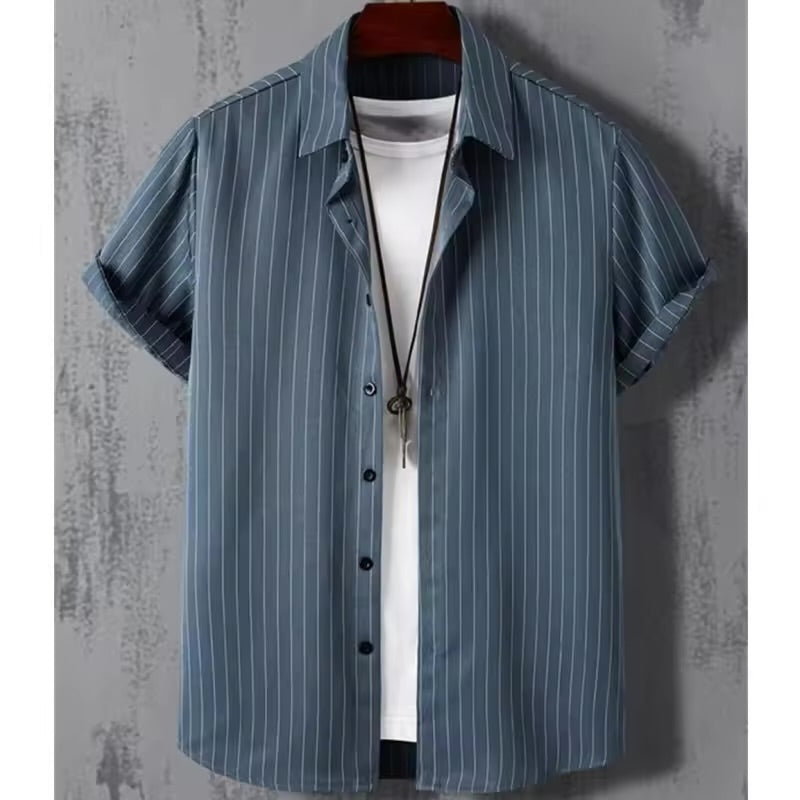 Summer Casual Oversized Stripe Shirt