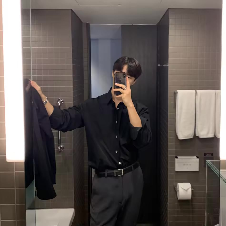 Everyday Easy Oversized Blue Shirt