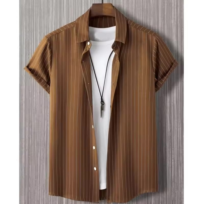 Summer Casual Oversized Stripe Shirt