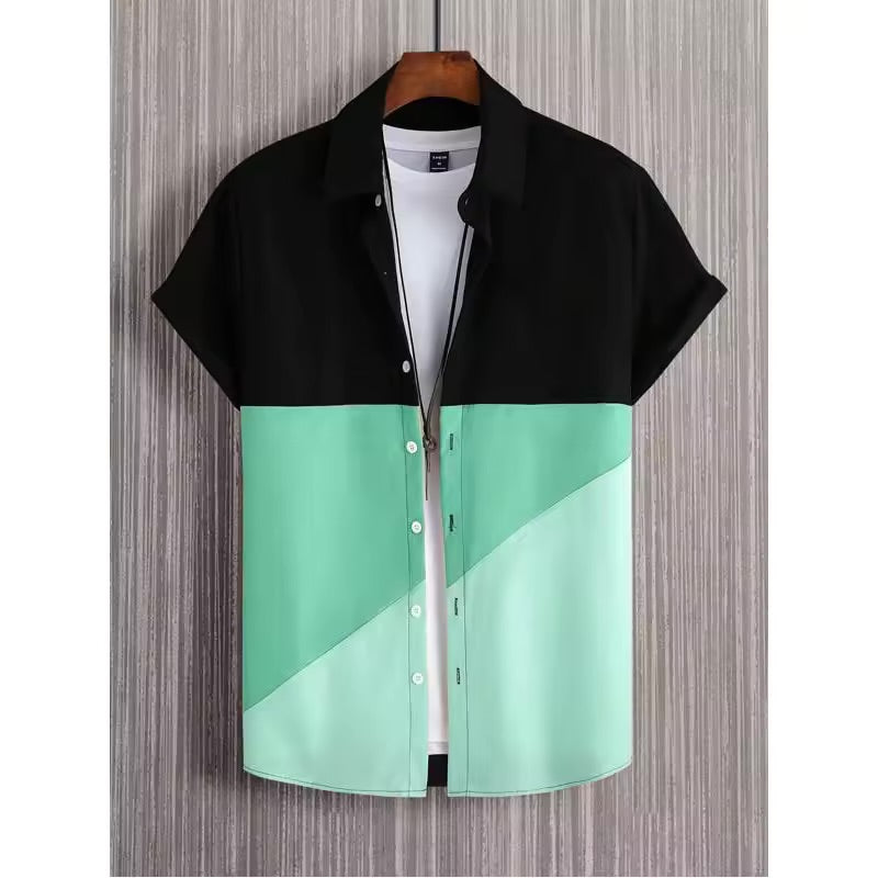 Island Patchwork Button Shirt