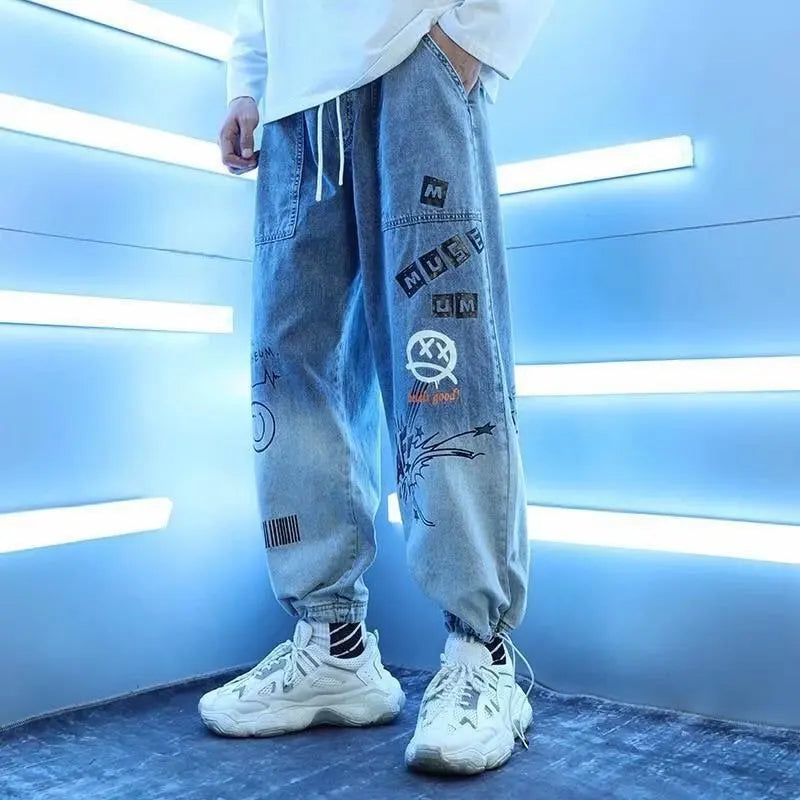 High quality Fashion Men's Cargo Pants Hip Hop Trend Streetwear Jogging Pants Men Casual Elastic Waist Men Clothing Trousers