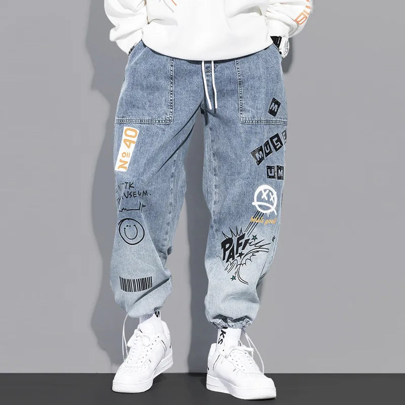 High quality Fashion Men's Cargo Pants Hip Hop Trend Streetwear Jogging Pants Men Casual Elastic Waist Men Clothing Trousers