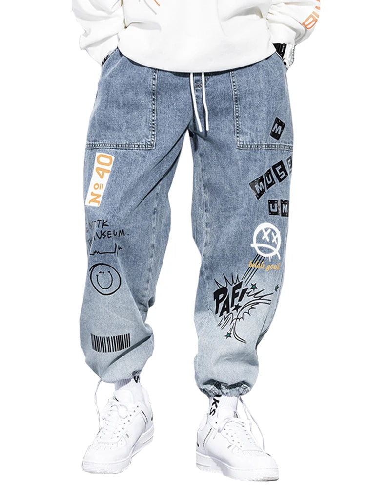 High quality Fashion Men's Cargo Pants Hip Hop Trend Streetwear Jogging Pants Men Casual Elastic Waist Men Clothing Trousers