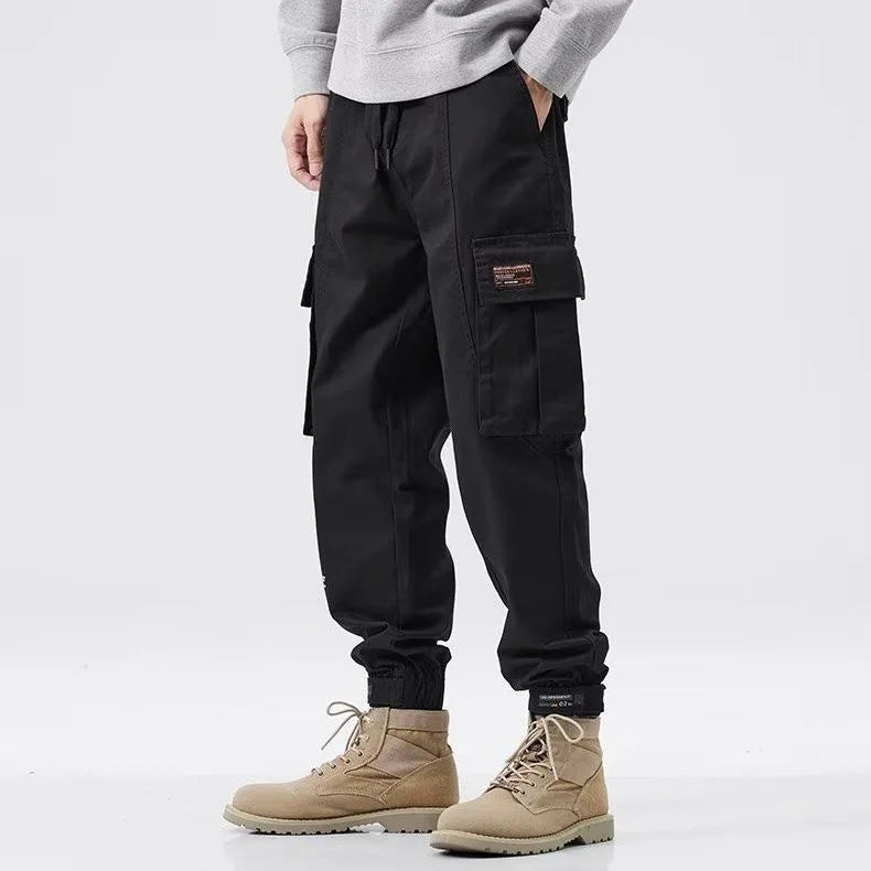 Men Cargo Pants Spring Cotton Trousers Male Baggy Army green Multi Pocket Trousers Joggers Pantalon Streetwear Sweatpants