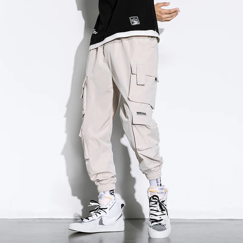 Streetwear Mens Hip Hop Jogging Pants Casual Men Trousers Big Size Loose Sweatpants Male 2023 New Multi Pocket Harem Pants 5XL
