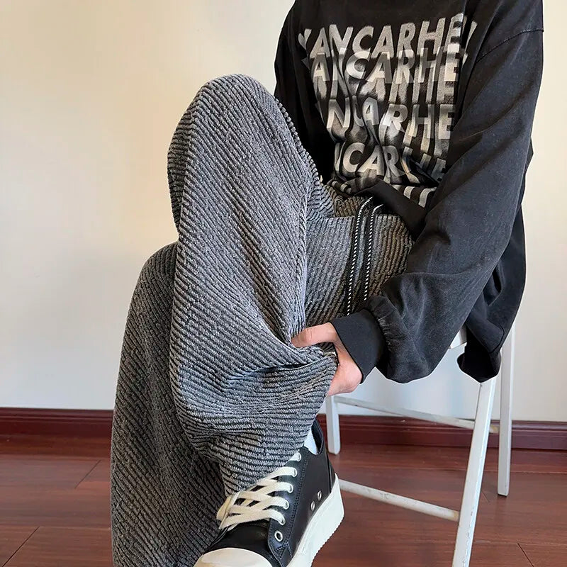 2025 New Men's Hiphop Pants Men's Ins High Street Spring And Autumn Assault Pants Harem Trousers Sweatpants