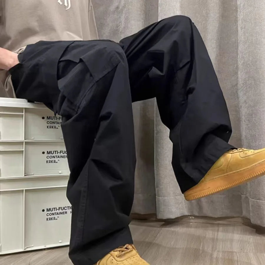 New Cargo Pants Men's Loose Straight Oversize Clothing Multi-Pocket Tooling Pants Outdoor Pants Sweatpants Men Jogger Baggy Pant
