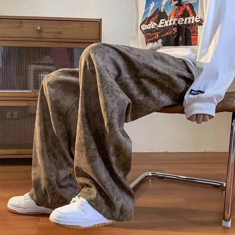 American Style Vintage Loose-Fit Casual Pants For Men Ins Trendy Brand Lightweight Draped Spring Autumn Trousers