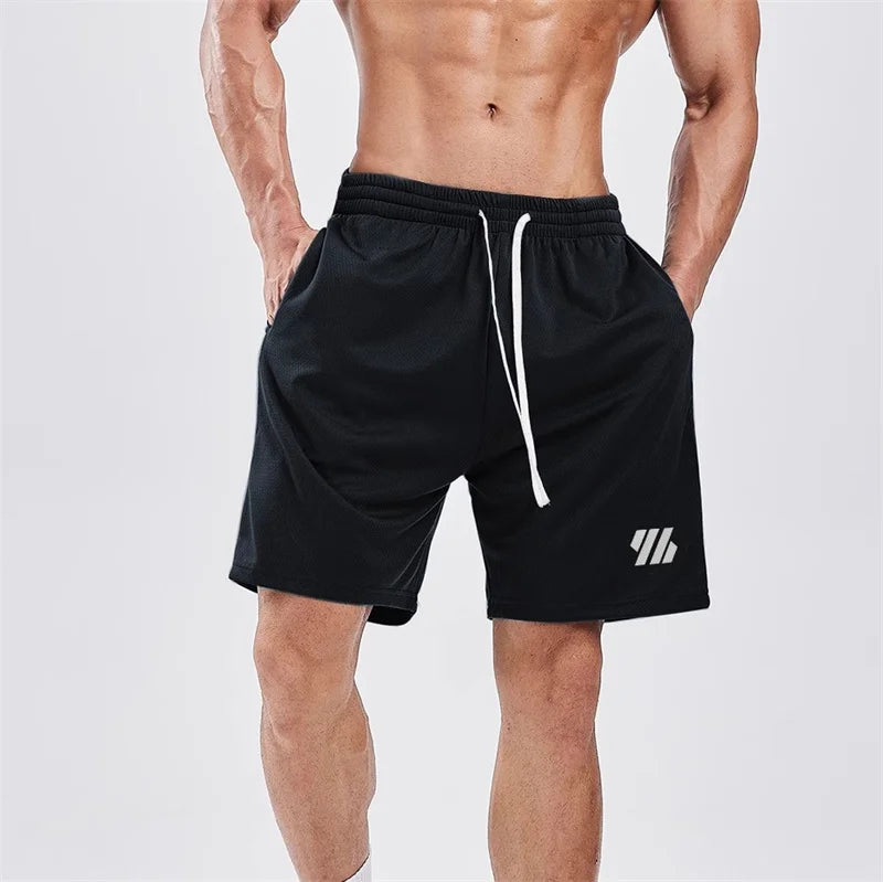 2023 Summer Fitness Shorts Men's Sports Running pants Loose Elastic quick dry Sweatpants mesh Basketball Training shorts