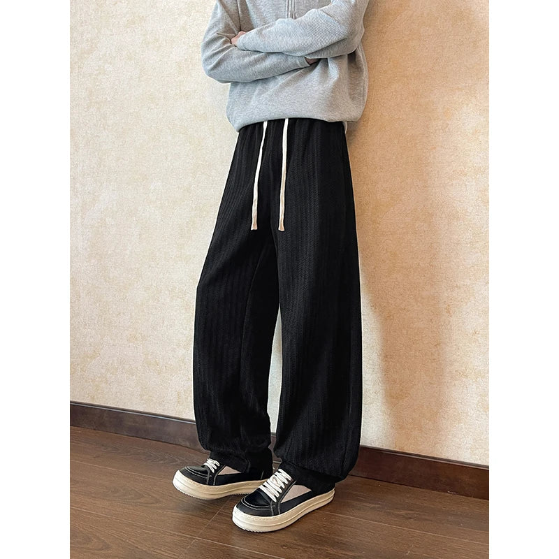 Side Striped Casual Pants Mens Joggers Casual Pants Men Sportswear Tracksuit Sweatpants Trousers Black Gyms Jogger Elastic Waist