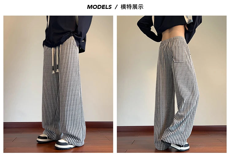 Men Hip Hop Sweatpants Fashion Streetwear Korean Style Oversized Harem Pants Jacquard Casual Baggy Bottoms Male Clothes 5XL