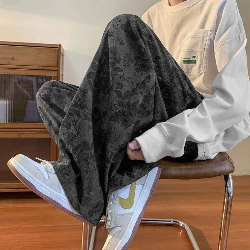 American Style Vintage Loose-Fit Casual Pants For Men Ins Trendy Brand Lightweight Draped Spring Autumn Trousers