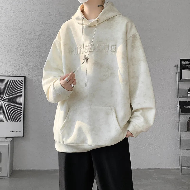 Casual Long Sleeves Hoodies 2026 Autumn Hip Hop Loose Skateboard Casual Men's Streetwear PUNK Clothes Plus Oversized 6XL 7XL