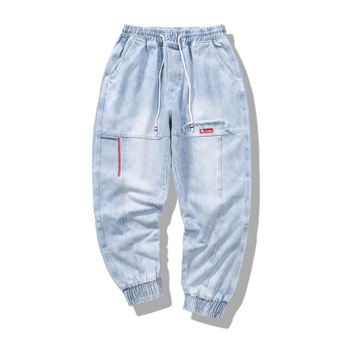 2025 New Streetwear Hip Hop Cargo Pants Men's Jeans Elastic Harun Joggers In Autumn and Spring Men ClothIng