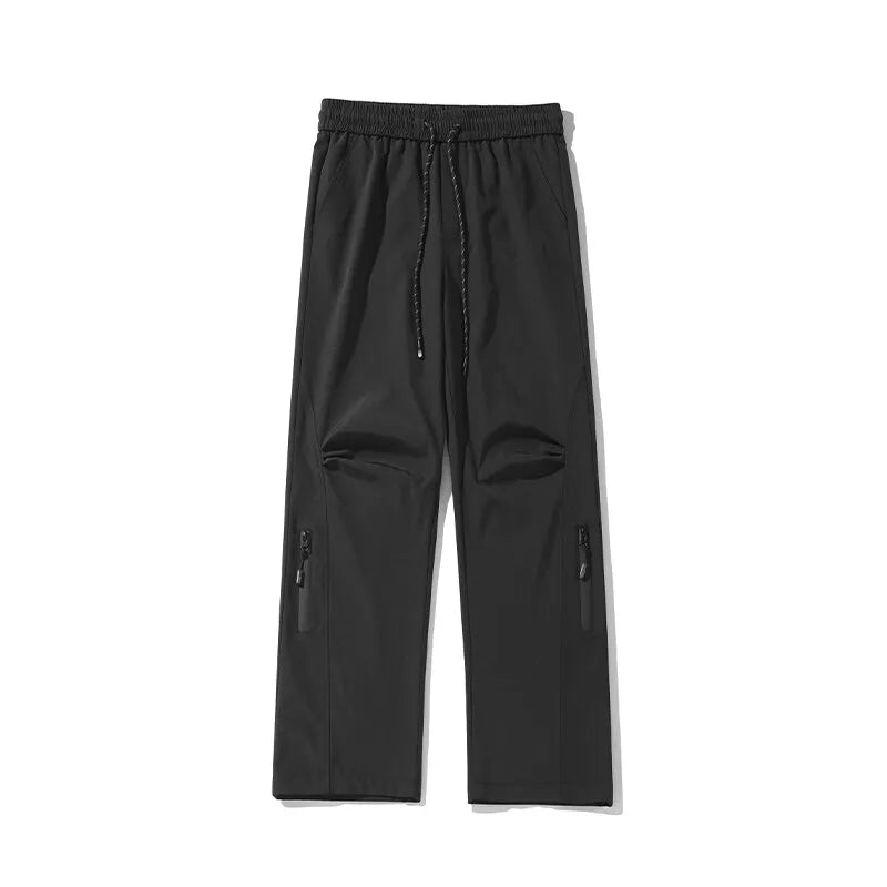 Streetwear Hip Hop Joggers Cargo Pants Men's Black Pants Solid Fashion Harajuku Y2K Wide-Legged Pants Casual Sweatpants M 5XL