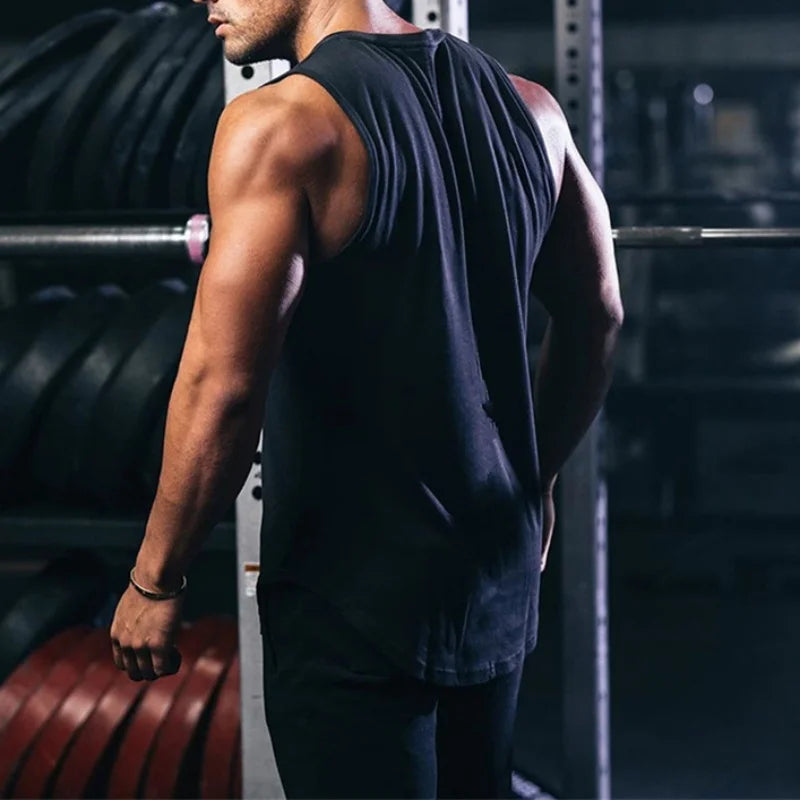 2024 summer Quick drying men vest Training slim sports breathable running fitness tank top sleeveless t-shirt Men's undershirt