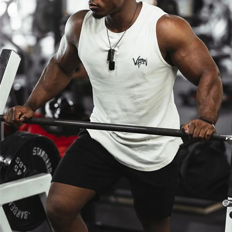 2024 summer Quick drying men vest Training slim sports breathable running fitness tank top sleeveless t-shirt Men's undershirt