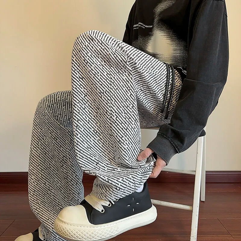 2025 New Men's Hiphop Pants Men's Ins High Street Spring And Autumn Assault Pants Harem Trousers Sweatpants