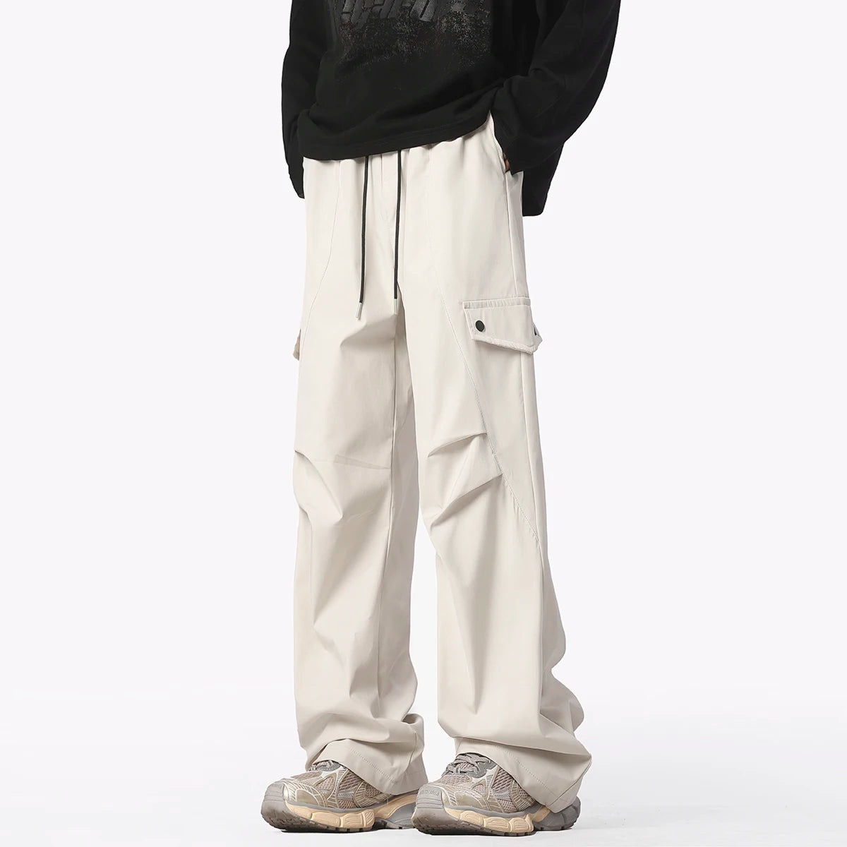 Cargo Pants Men Jogging Casual Pants Men's Black Y2K Baggy Pants Oversized Wide Leg Trousers Multi-Pocket Fashion Sweatpants