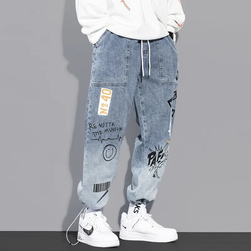 High quality Fashion Men's Cargo Pants Hip Hop Trend Streetwear Jogging Pants Men Casual Elastic Waist Men Clothing Trousers