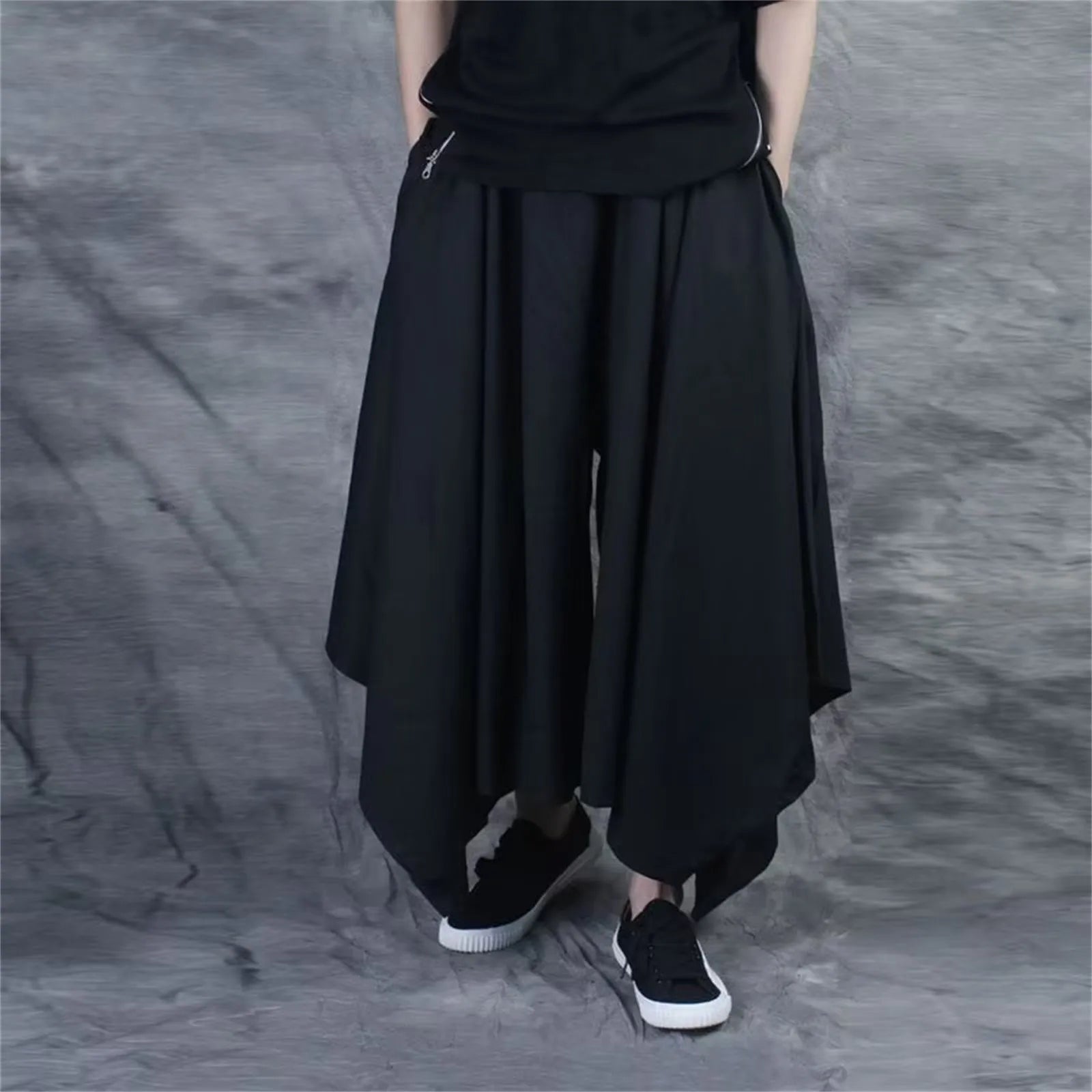Pants For Men Summer Autumn Loose Wide Leg Harem Pant Japanese Style Kendo Culottes Pants High Street Harajuku Sweatpants