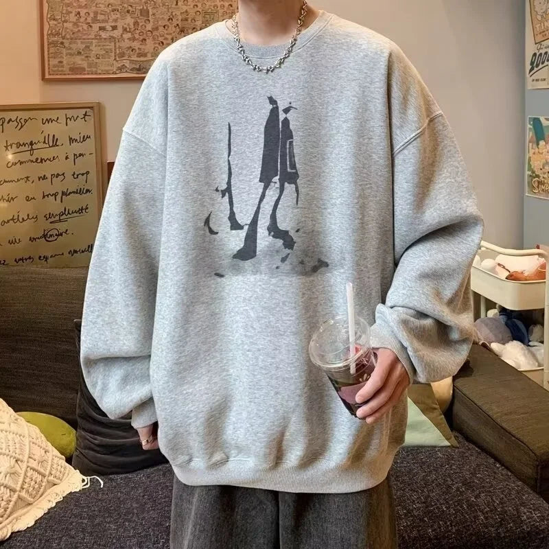 2025 New Goth Graphic Sweatshirts Men's Hip Hop Fashion Tracksuit Pullover Crewneck Hoodies Y2K Vintage Streetwear Clothes