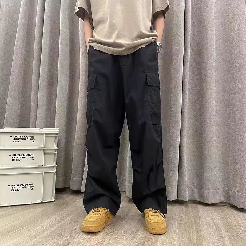 New Cargo Pants Men's Loose Straight Oversize Clothing Multi-Pocket Tooling Pants Outdoor Pants Sweatpants Men Jogger Baggy Pant