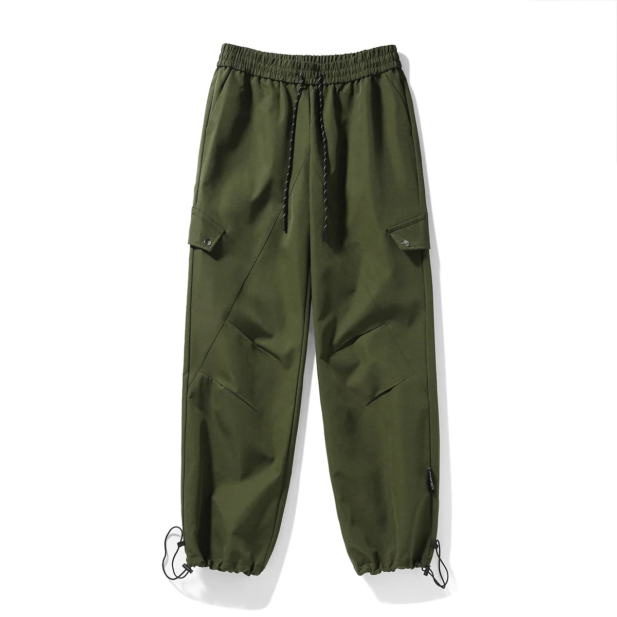 Cargo Pants Men Streetwear Hip hop Pants Mens Joggers Pants Casual Harem Ankle length Trousers Elastic waist Black Army green