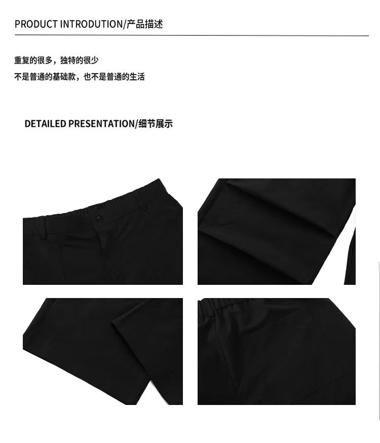 Autumn New Wide Leg Pocket Cargo Pants Men Trousers Neutral Loose Casual Straight Outdoor Fashion Pants Sweatpants 4XL