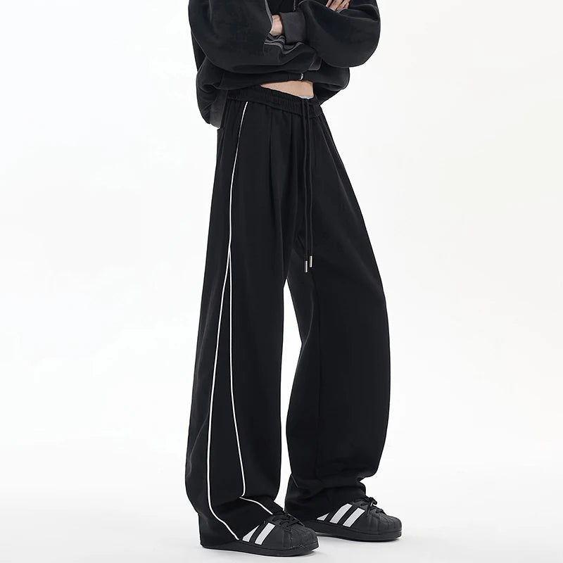Man Woman Baggy Pants New Cargo Pants Men's Loose Straight Oversize Clothing Wide-leg Sweatpants For Men Versatile Black Joggers