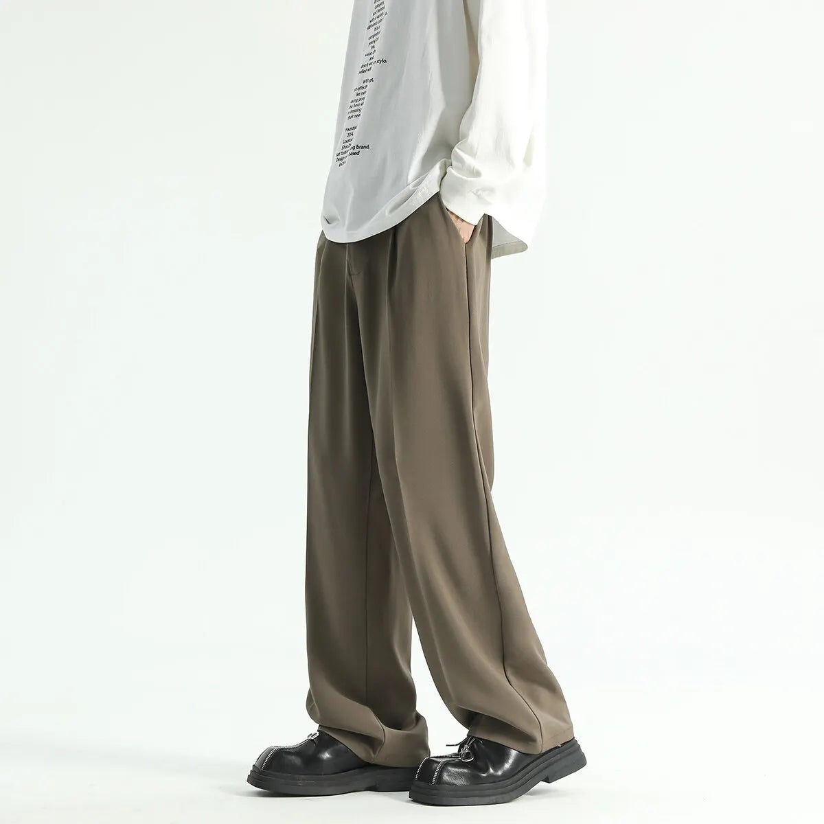 Men's Straight Pants Thin Man Black Comfortable Pant Summer Casual Streetwear Loose Trouser Japanese 5XL Trendy Fashion