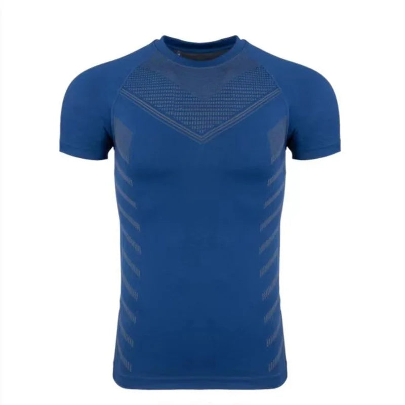 2025 Men Solid color Sport T-shirt Summer New gym Fitness Bodybuilding male Workout Shirts fashion Short Sleeves T-shirt men top
