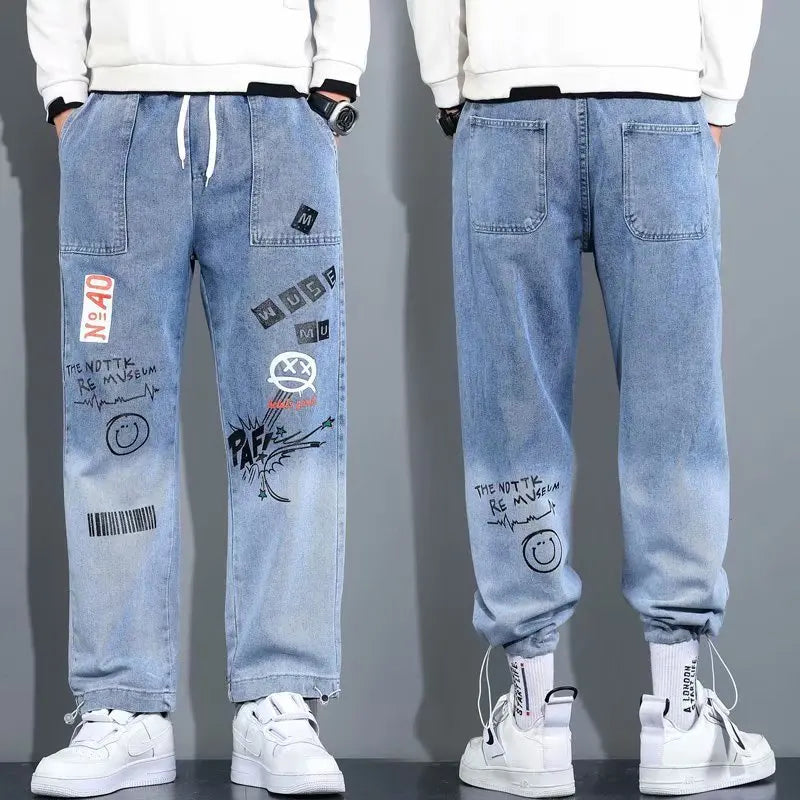 High quality Fashion Men's Cargo Pants Hip Hop Trend Streetwear Jogging Pants Men Casual Elastic Waist Men Clothing Trousers