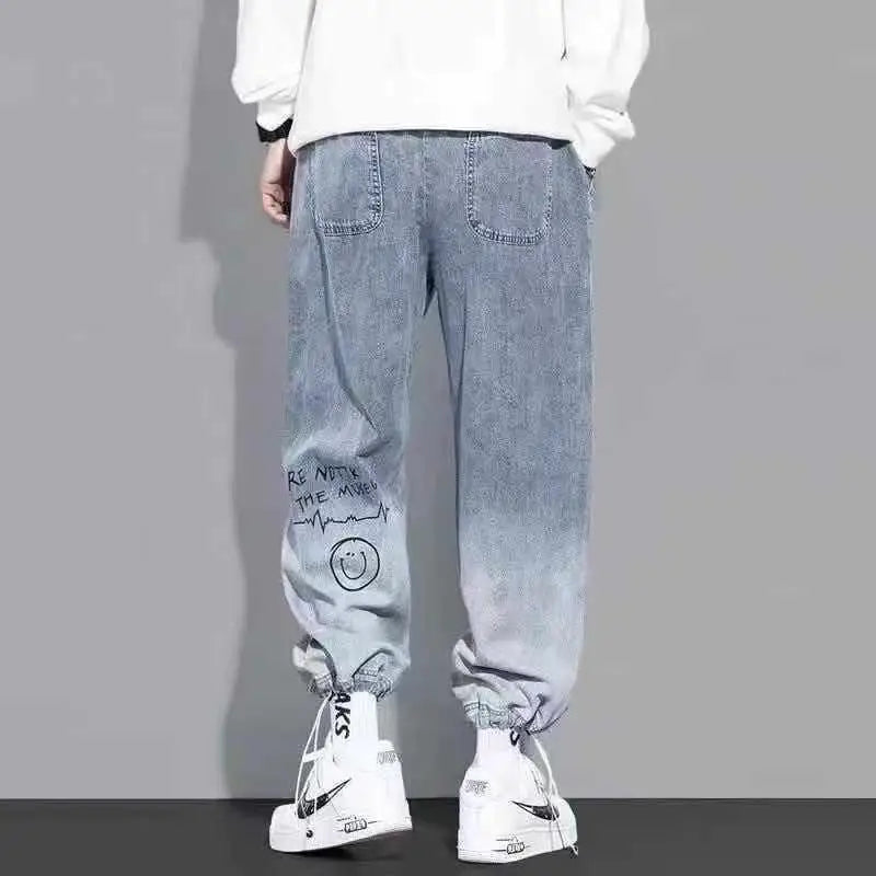 High quality Fashion Men's Cargo Pants Hip Hop Trend Streetwear Jogging Pants Men Casual Elastic Waist Men Clothing Trousers