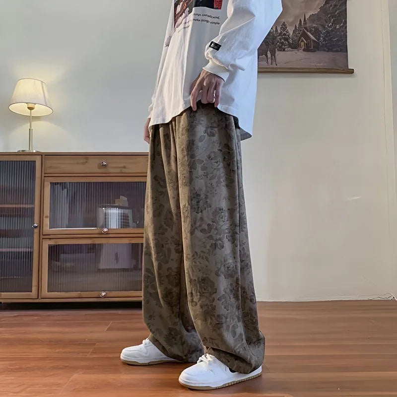 American Style Vintage Loose-Fit Casual Pants For Men Ins Trendy Brand Lightweight Draped Spring Autumn Trousers