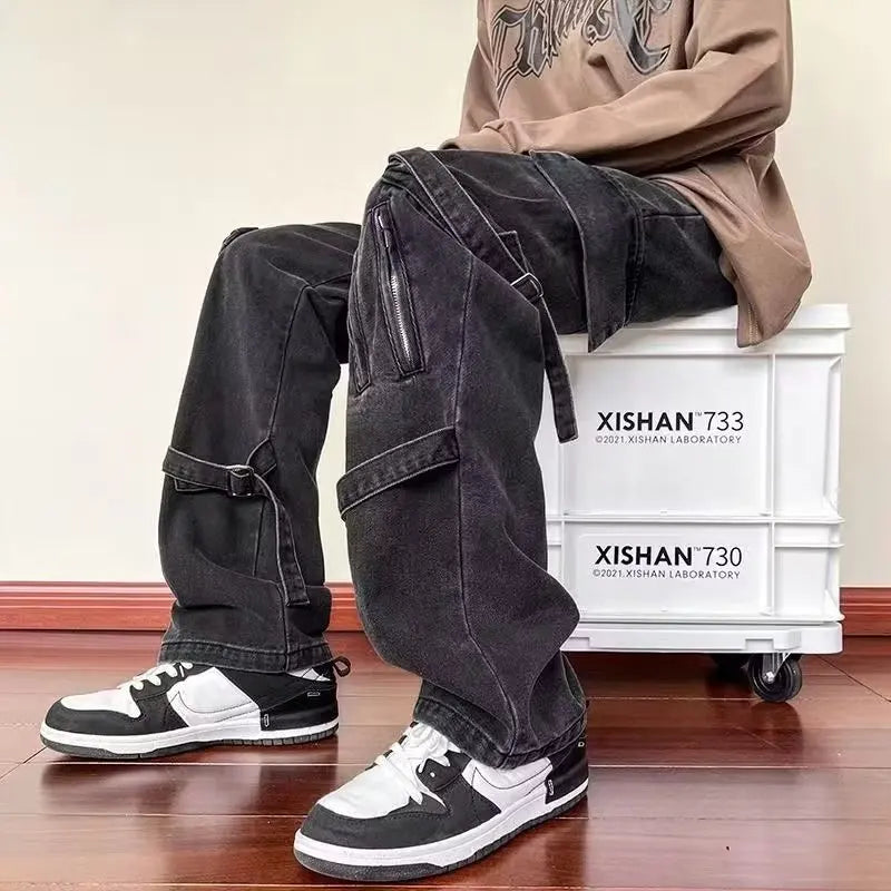 Retro Loose Straight Street Jeans