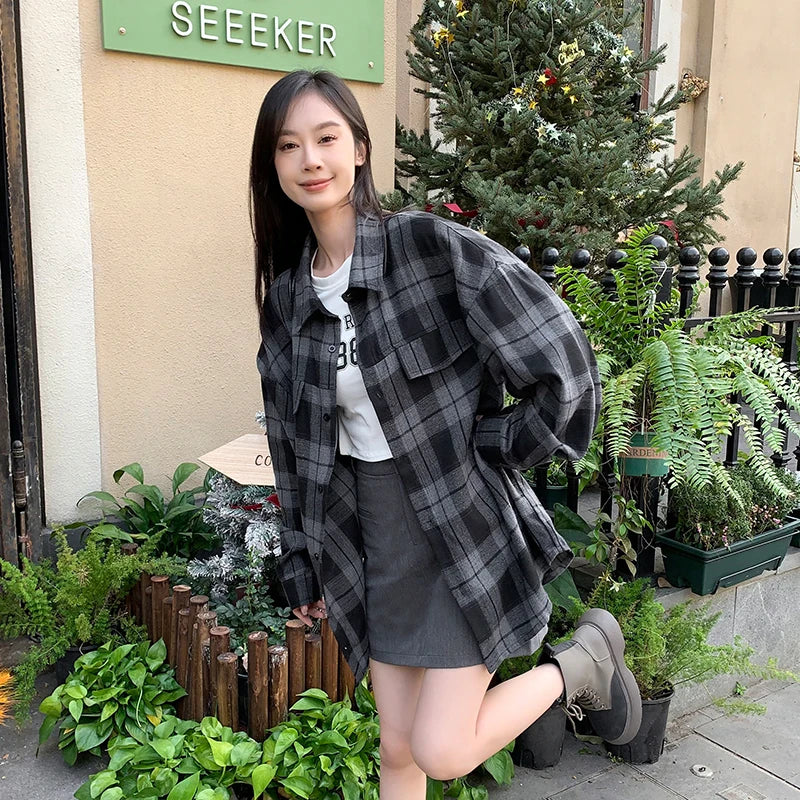 Vintage Checkered Casual Shirt
