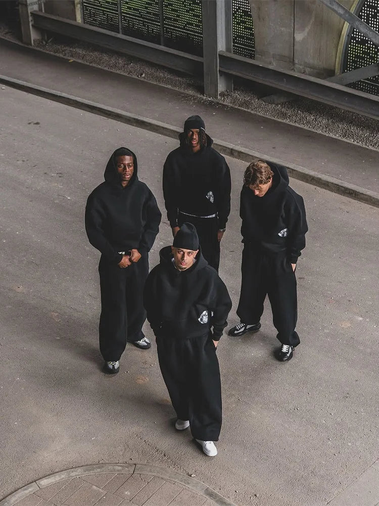 Retro Harajuku Streetwear Casual Tracksuit