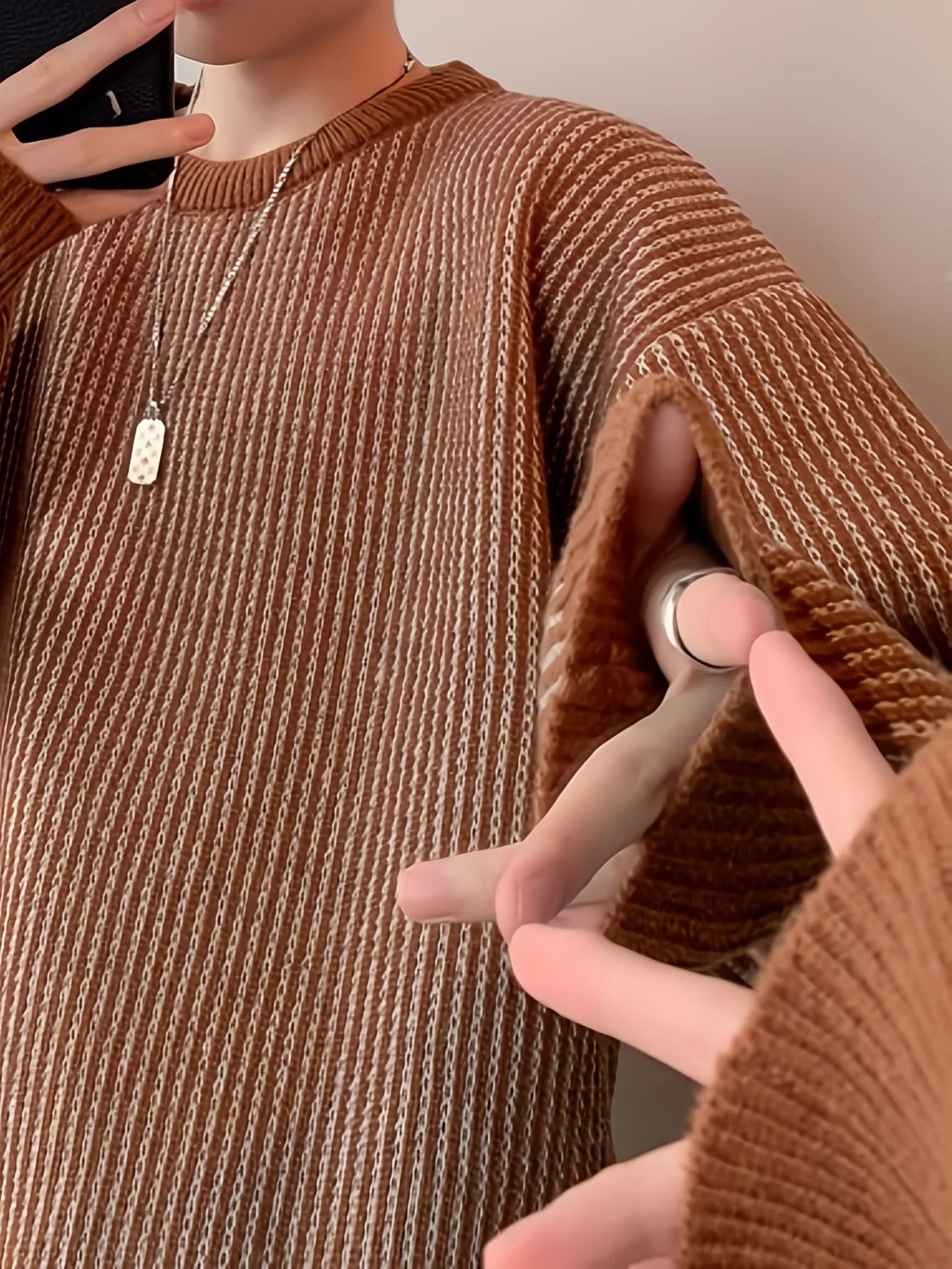 Twisted Stripe Cozy Lazy Pullover