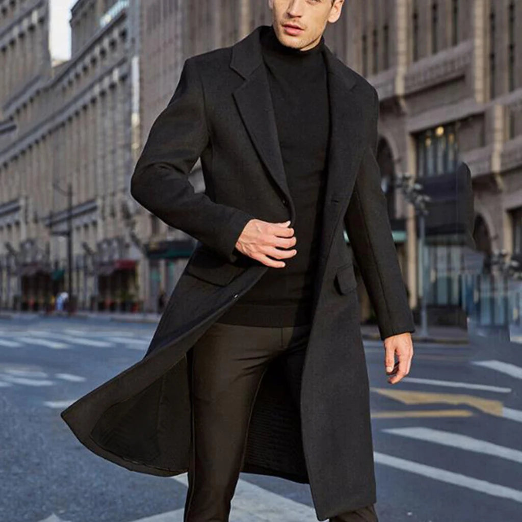 Classic Midlength Wool Blend Coat